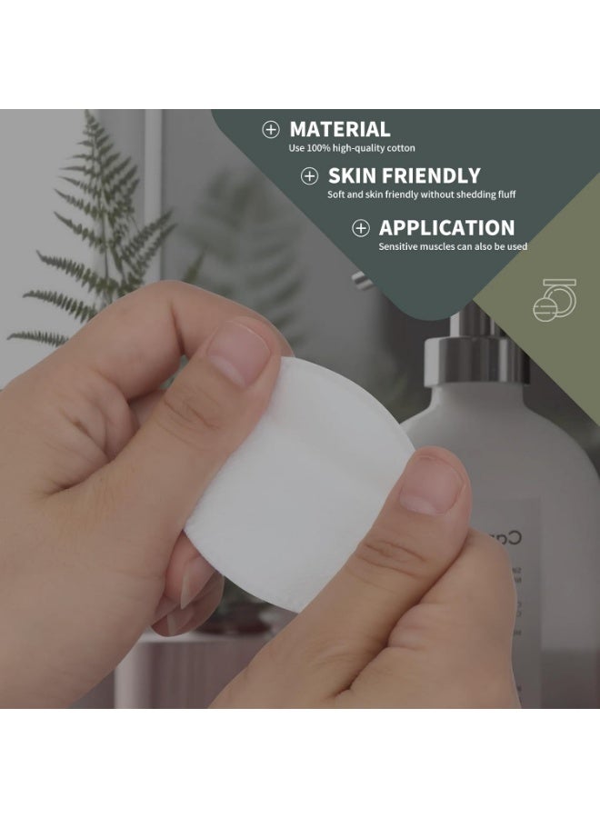 SKY-TOUCH 100% Pure Cotton Makeup Remover Pads 150 Pieces Soft Round Cotton Pads Suitable for Sensitive Skin Gently Remove Makeup 5.8 x 5.8 cm - Image 2