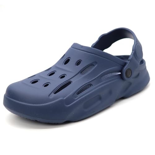 SVAAR Men's Premium Comfortable Clogs || Effortless All-Day Ease With Supportive Back Strap Sandals For Men Navy Blue, 8 UK - Image 1