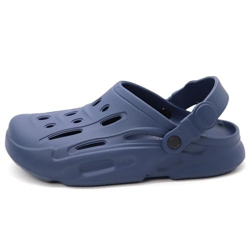 SVAAR Men's Premium Comfortable Clogs || Effortless All-Day Ease With Supportive Back Strap Sandals For Men Navy Blue, 8 UK - Image 2