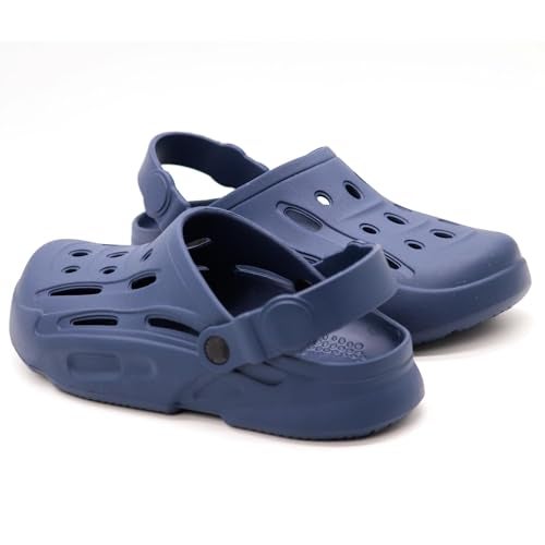 SVAAR Men's Premium Comfortable Clogs || Effortless All-Day Ease With Supportive Back Strap Sandals For Men Navy Blue, 8 UK - Image 4