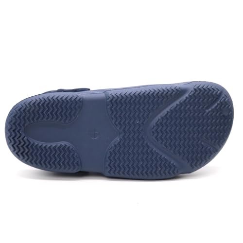 SVAAR Men's Premium Comfortable Clogs || Effortless All-Day Ease With Supportive Back Strap Sandals For Men Navy Blue, 8 UK - Image 3