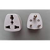 RV USA UK China More to India Type D Travel Adapter Plug Pack of 2 White Colour  - Image 2