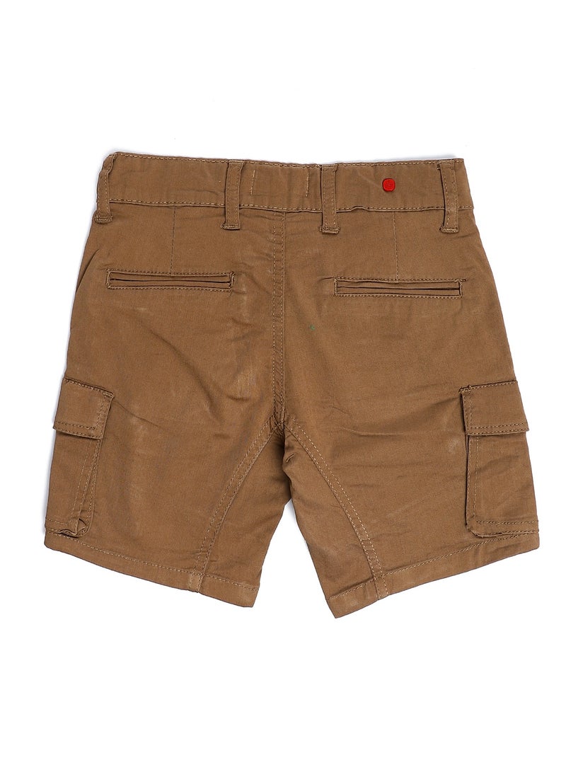 Andora Plain Boys Summer Cargo Short - Dark Coffee  - Image 2