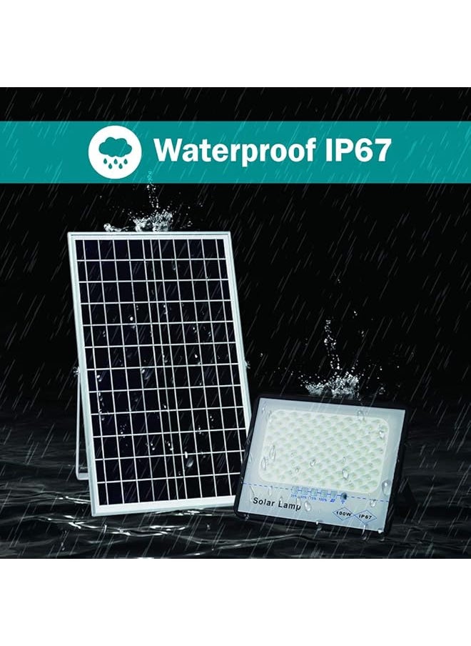 إيروريكس 300 واط LED أضواء سبوت تعمل بالطاقة الشمسية 30000 لومن ضوء فيضان الشوارع IP66 خارجي مقاوم للماء مع جهاز تحكم عن بعد إضاءة أمنية  - Image 3