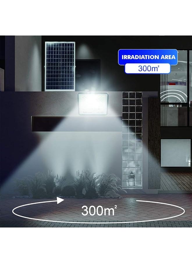إيروريكس 300 واط LED أضواء سبوت تعمل بالطاقة الشمسية 30000 لومن ضوء فيضان الشوارع IP66 خارجي مقاوم للماء مع جهاز تحكم عن بعد إضاءة أمنية  - Image 4