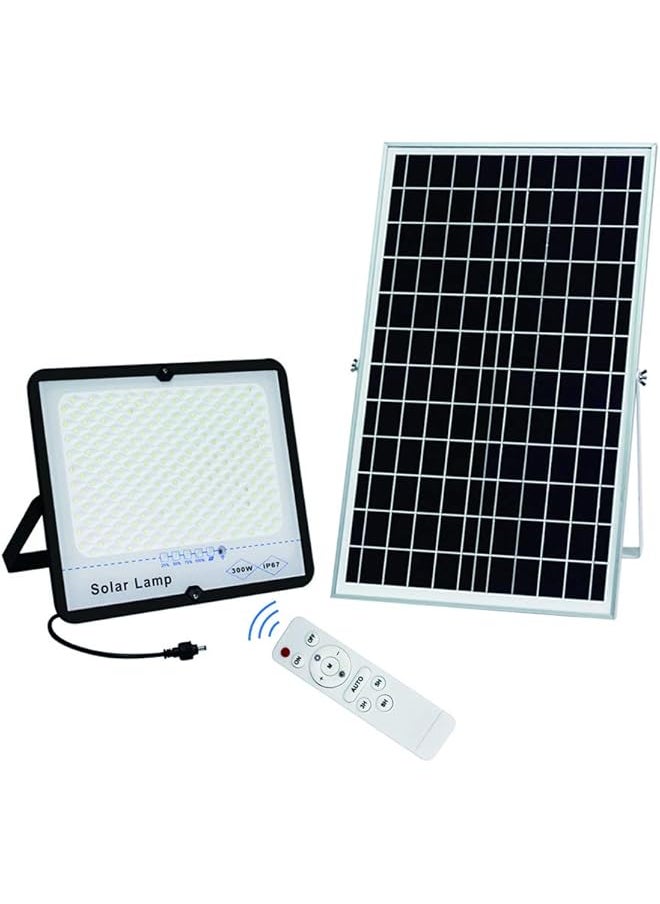 إيروريكس 300 واط LED أضواء سبوت تعمل بالطاقة الشمسية 30000 لومن ضوء فيضان الشوارع IP66 خارجي مقاوم للماء مع جهاز تحكم عن بعد إضاءة أمنية  - Image 1
