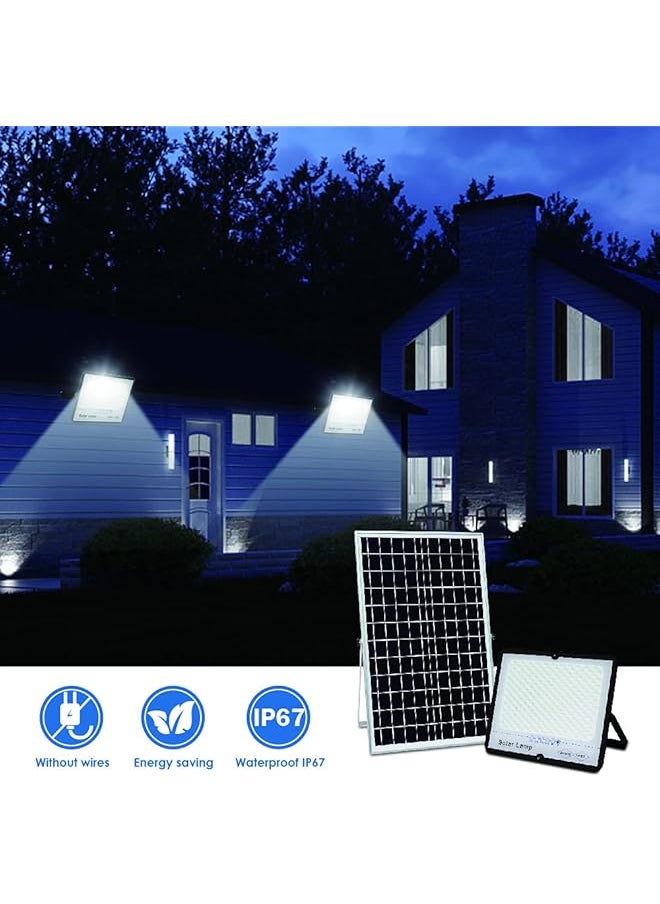 إيروريكس 300 واط LED أضواء سبوت تعمل بالطاقة الشمسية 30000 لومن ضوء فيضان الشوارع IP66 خارجي مقاوم للماء مع جهاز تحكم عن بعد إضاءة أمنية  - Image 2
