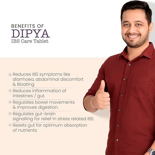 Vedistry Dipya IBS Care Tablet | Clinically Tested 100% Ayurvedic Support for IBS Relief | Helps With Diarrhoea Bloating Gas Abdominal Discomfort & Irregular Bowel Movements | Gut Health & Digestive Comfort – 60 Tablets (Pack of 2) - Image 4