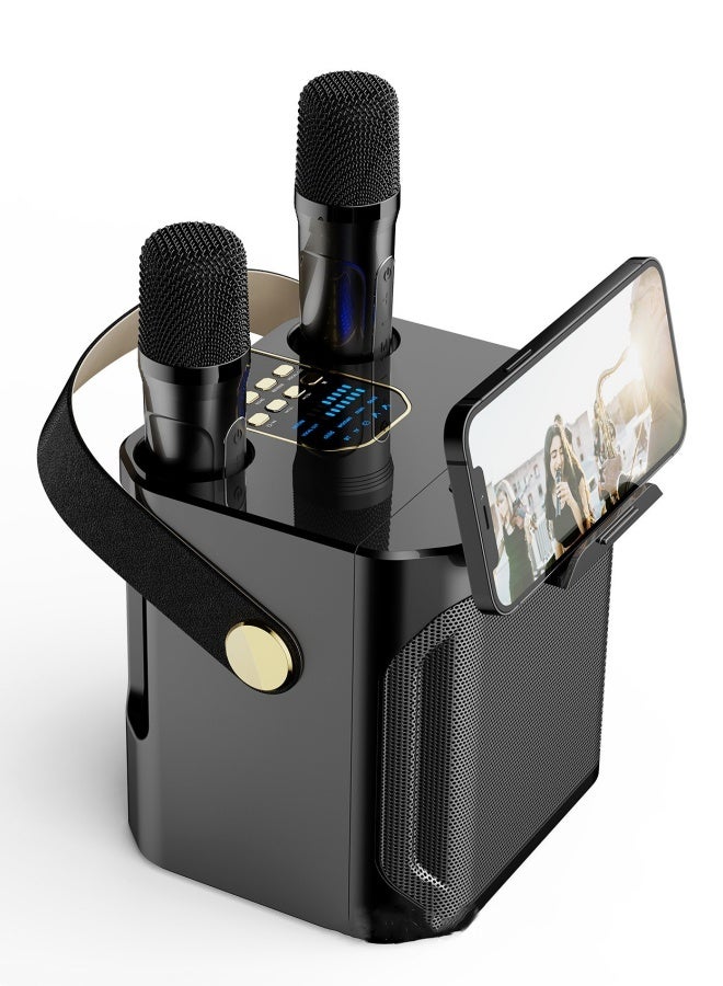 M MIAOYAN Outdoor karaoke bluetooth speaker with high volume and dual microphone bluetooth karaoke system all-in-one speaker  - Image 1