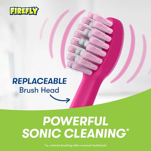 FIREFLY Slim Sonic Barbie Toothbrush with USB Charging and Antibacterial Cover, Ages 3+, 1 Count - Image 3