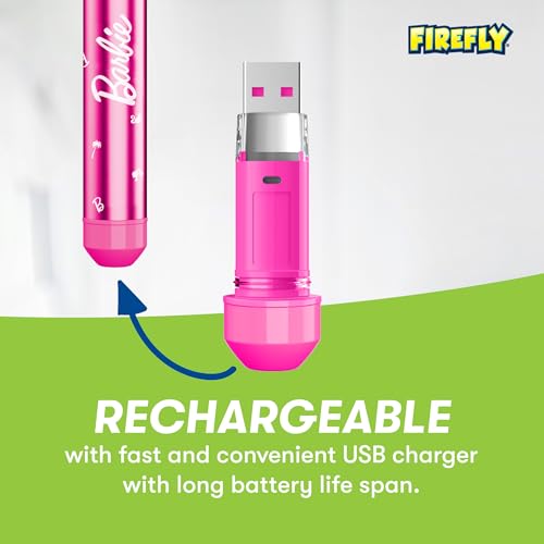FIREFLY Slim Sonic Barbie Toothbrush with USB Charging and Antibacterial Cover, Ages 3+, 1 Count - Image 4