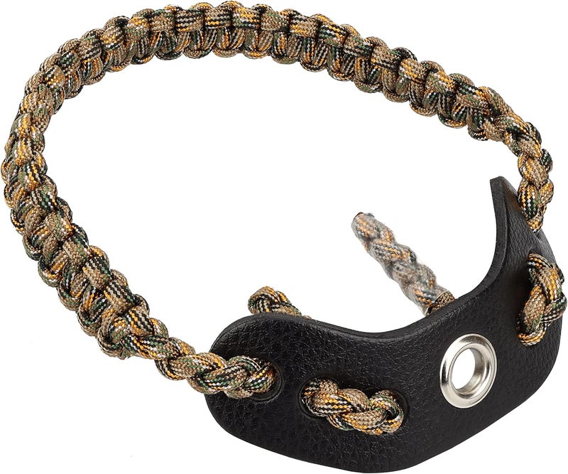 Sunya Archery Bow Wrist Sling, 550 Paracord Strap Comfortable on Hand.100% Full Grain Leather Yoke, Multiple Camo Colors.Fit Compound Bow Stabilizer & Recurve. - Image 5