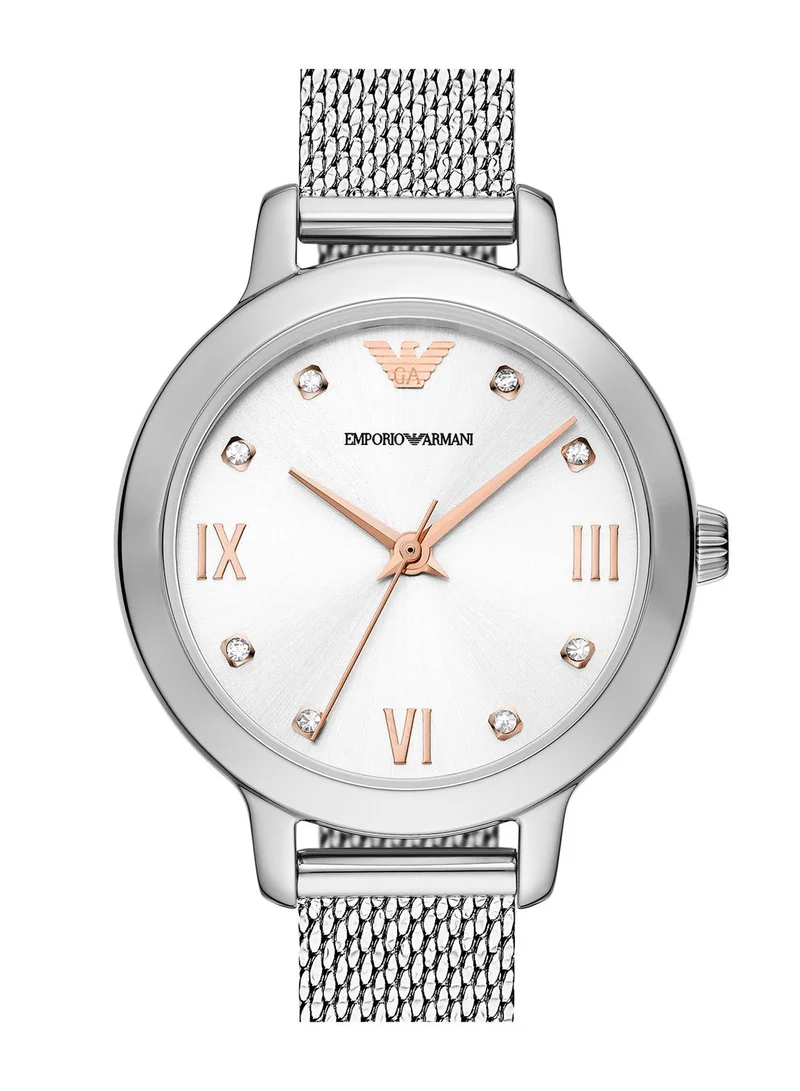 EMPORIO ARMANI Cleo Analog Watch + Earrings Set
