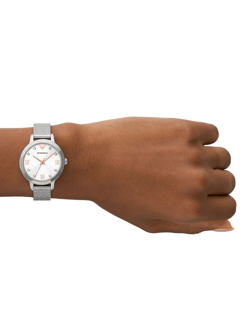 EMPORIO ARMANI Cleo Analog Watch + Earrings Set
