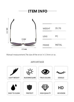 Fashion Men's Polarized High Quality Glasses Metal High-end Sunglasses Gunmetal Frame with Silver Edge - pzsku/ZE492AFC7EB2B47178AE8Z/45/_/1739783264/8bc71fb0-c3ea-4778-83db-d4cd97429abc