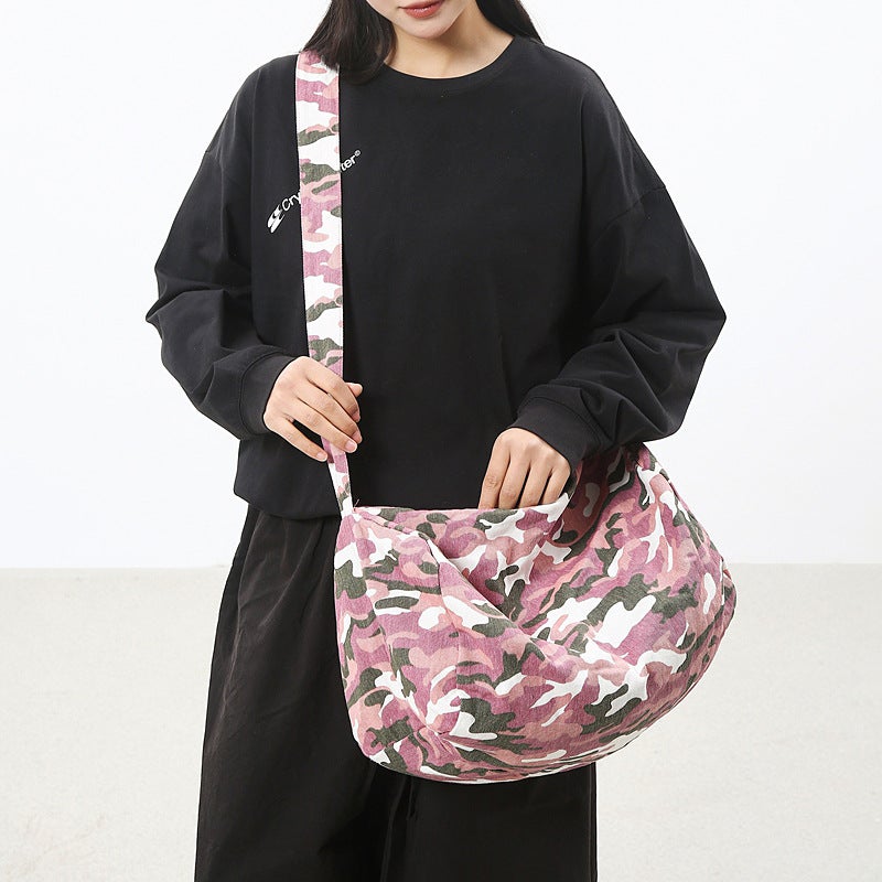 Spring 2025 Casual Leopard Canvas Bucket Bag Korean Style All-Match Fashionable Summer Niche Shoulder Crossbody Bag - Image 4