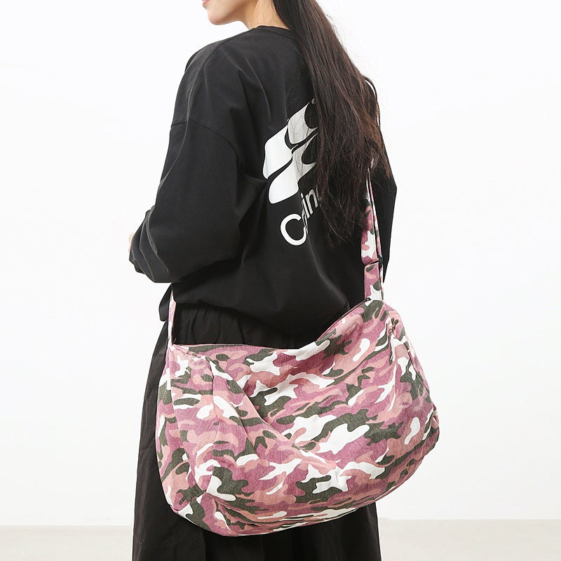 Spring 2025 Casual Leopard Canvas Bucket Bag Korean Style All-Match Fashionable Summer Niche Shoulder Crossbody Bag - Image 5