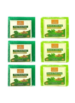 Pure Neem Tulsi & Neem Soap 125 Ml (Pack Of 6)