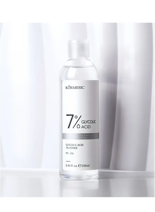 Kormesic 7% Glycolic Acid Toner Refreshing Toner Water Nourish Sooths Skin 250ml - Image 3