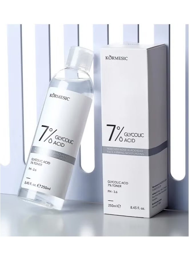 Kormesic 7% Glycolic Acid Toner Refreshing Toner Water Nourish Sooths Skin 250ml - Image 4
