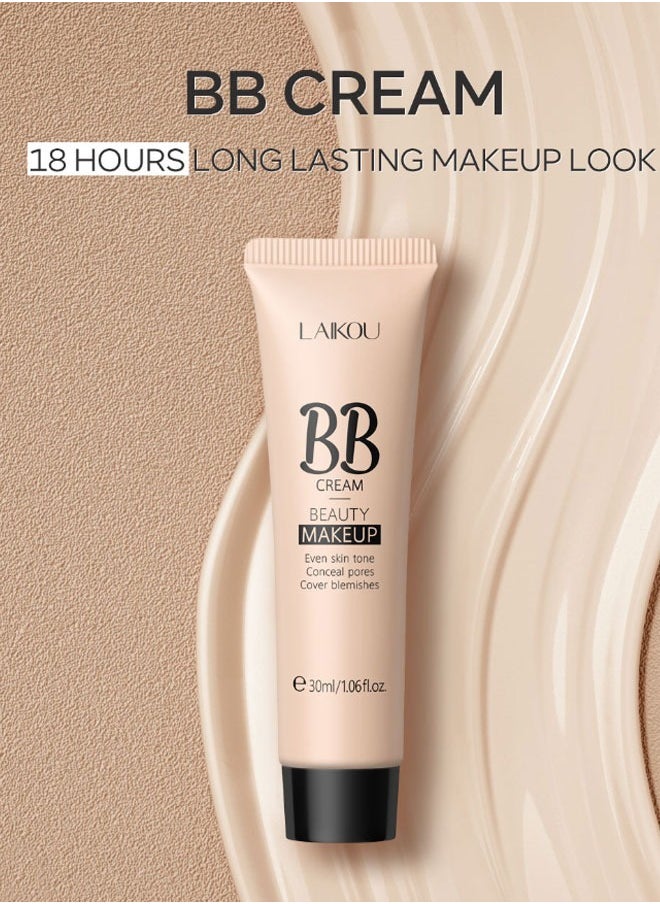 BB Cream Beauty Hydrating BB Cream  Color Correcting Cream  Full-Coverage Foundation Primer Concealer Cream  Naturally Brighten Skin ToneFor All Skin Types  Evens Skin Tone  Oil-Free Ivory  - Image 3