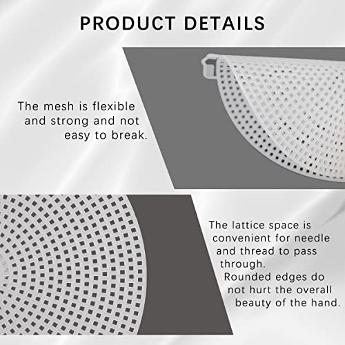 YOLUFER DIY Plastic Stitching Canvas Round Mesh Plastic Canvas Cross Stitch Grid Sheets for Embroidery Plastic Canvas Craft and Crochet Projects (Large) - Image 3