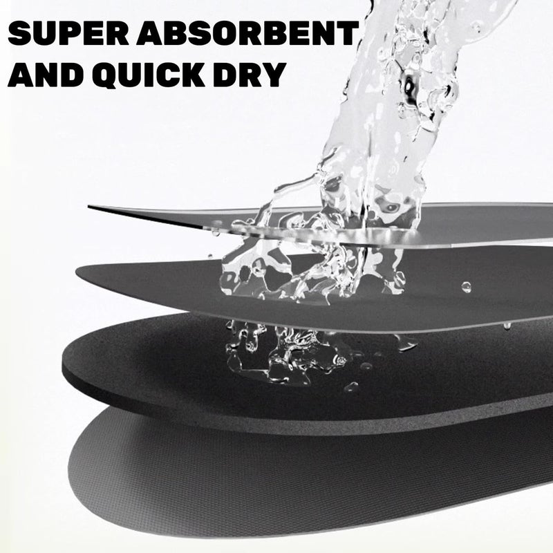 Cuttable Absorbent Narrow Bathroom Threshold Mat (Gray), 30 x 80cm - Image 5