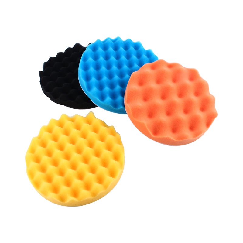 4Pcs 7 inch Car Polishing Sponge Foam Pads Buffing Wax Polisher Set - Image 1