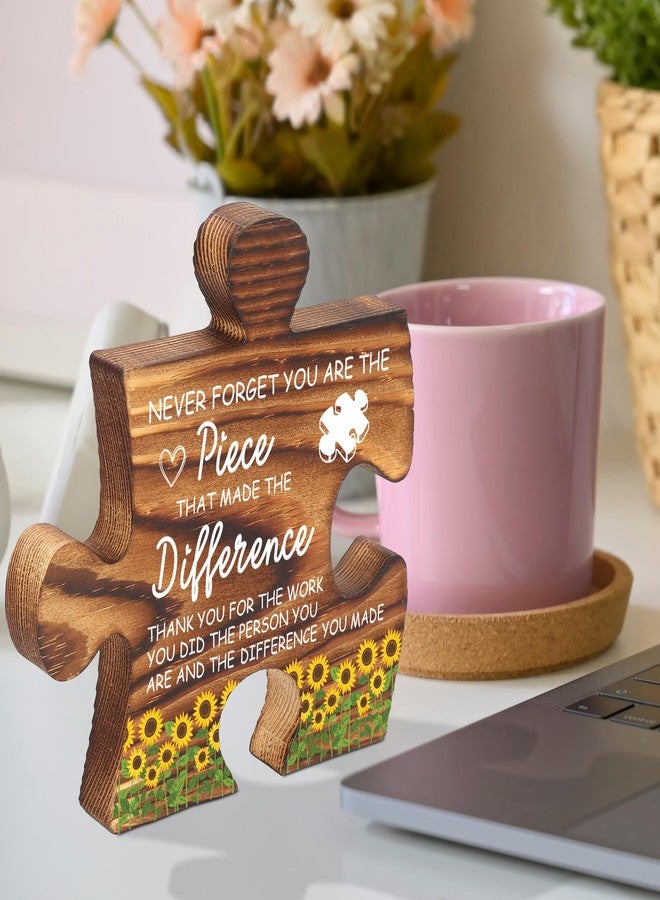 FTONENI Never Forget You are the Piece that Made the Difference Wood Puzzle Desk Decor Sign - FSE374 - Image 5