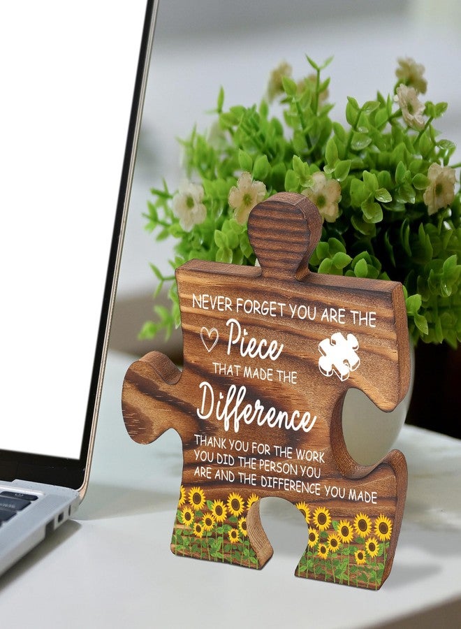 FTONENI Never Forget You are the Piece that Made the Difference Wood Puzzle Desk Decor Sign - FSE374 - Image 3