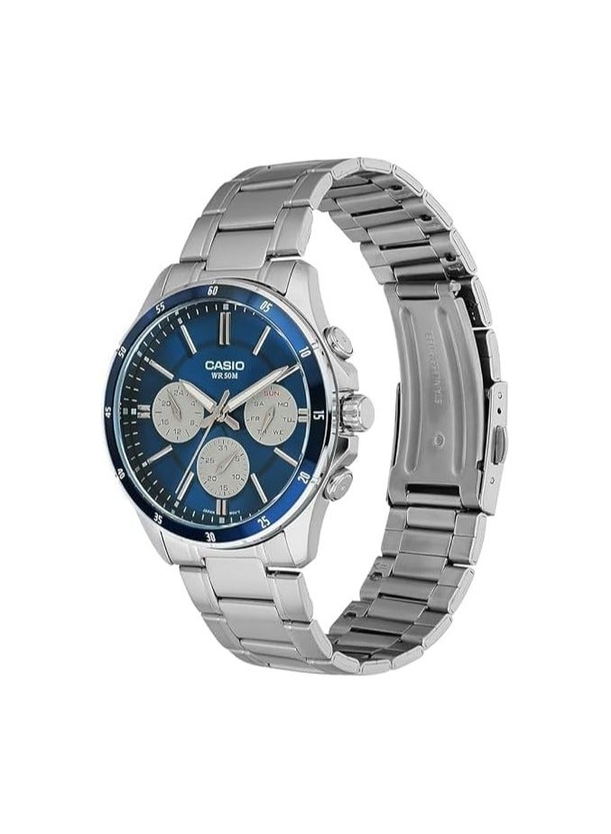 كاسيو - ساعة - MTP-1374D-2A3VDF، فضية - Image 2