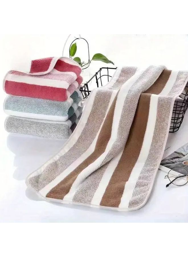 4 Pack Absorbent Striped Towel Soft Quick Dry 13.78x29.53 Inch - Image 2