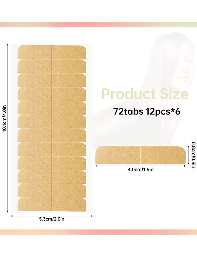 Bukela 72 Tabs Hair Extension Tape Tabs Double Sided Replacement Tape Adhesive Invisible No Residue Transparent Tapes for Hair Extensions - Image 2