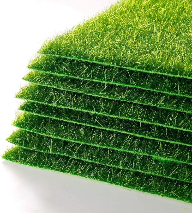 Khazna Fairy Garden Grass Artificial Garden Grass, 6 x 6 Inches Miniature Life-Like Fairy Artificial Craft Grass for Dollhouse Ornament Micro Landscape Artificial Moss Grass - Image 3