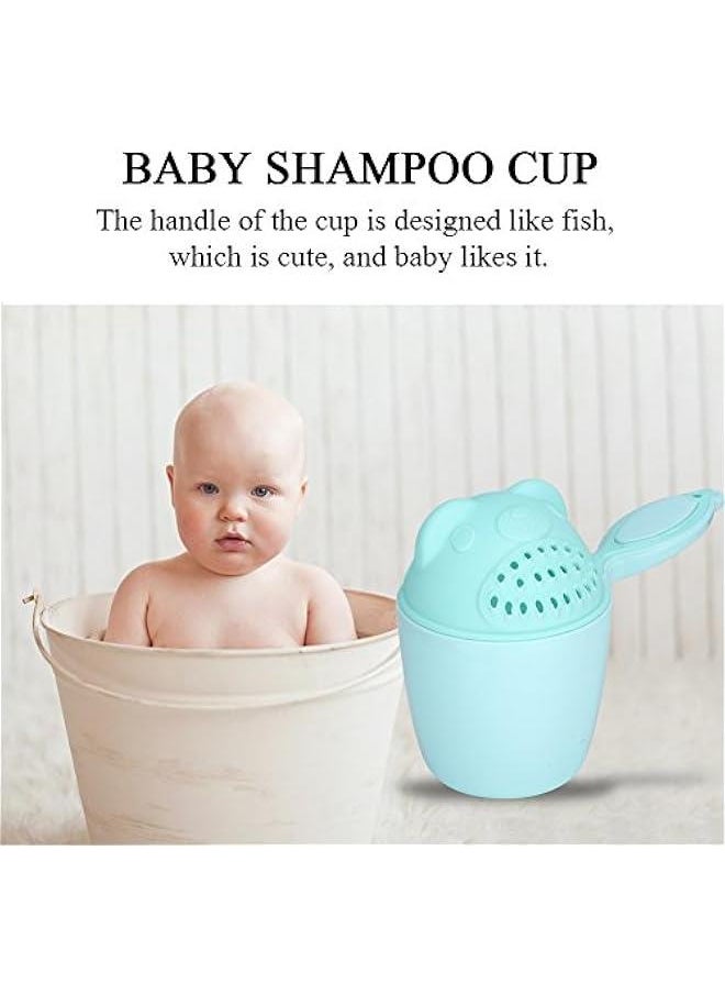 OCTOBER Shampoo Cup, Baby Shampoo Cup Cute Kids Wash Hair Bathing Flusher Cup Eye Rinse Cup for Infant Toddler Children(Green)  - Image 4