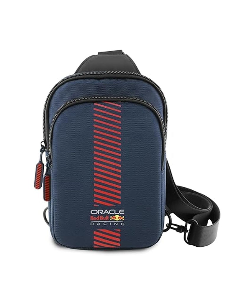 CG MOBILE RedBull Racing Universal Phone Bag Official Licensed, Crossbody Nylon Phone Pouch with PowerBar, Impact-Resistant Protective Phone Holder for Men & Women - Navy - Image 1
