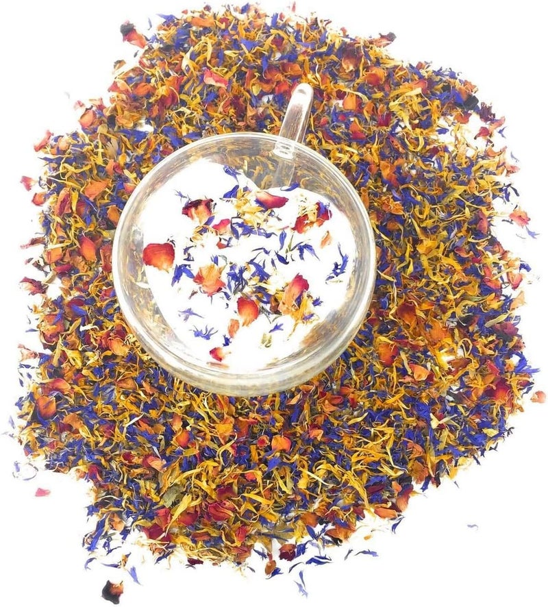 Naturegrail Spring Flower Blend â€“ Edible flowers - Rose, Cornflower and Marigold - All natural, Culinary grade Delights (0.35oz) - Premium Quality - Perfect for Beverages, Cakes - Image 3