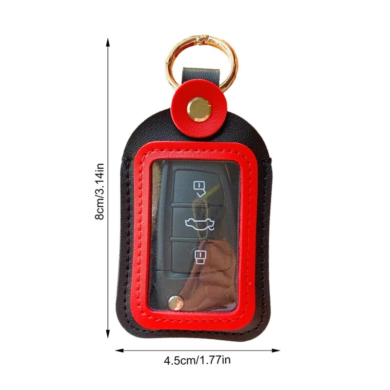 Black Portable Key Case Holder Sturdy Material Lightweight Keychain Bag Car Accessories - Image 3