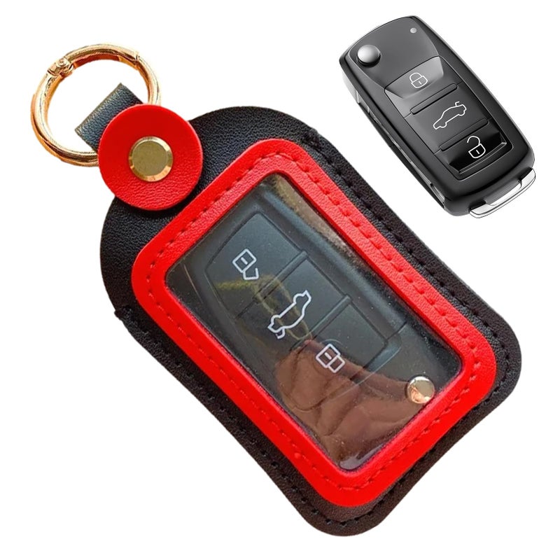 Black Portable Key Case Holder Sturdy Material Lightweight Keychain Bag Car Accessories - Image 2