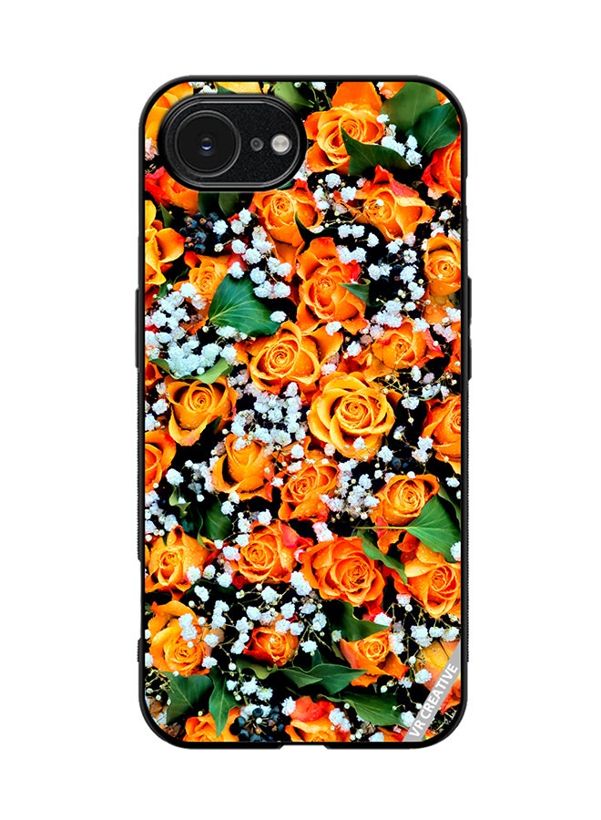 Protective Case Cover For Apple iPhone 16e Real Flower Design Multicolour