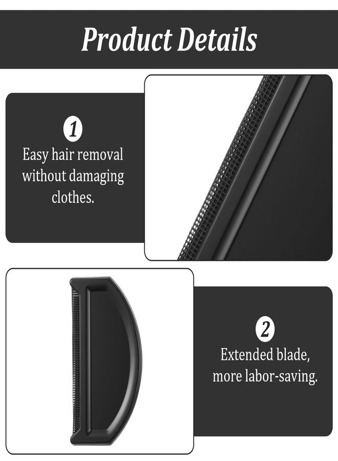 Larrel 2 Pcs Cashmere Comb, Black Sweater Comb with Plastic Handle Portable Lightweight Cashmere Combs for De-Pilling Sweaters Clothes Scarves Wool Coats Pant Legs Knits Woolens - Image 3