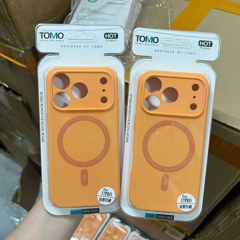 TOMO Cloud-Sensing Magnetic Liquid Silicone Case for iPhone 16, 17 Pro Max, and More - Soft Shockproof Cover with Anti-Fingerprint Features
