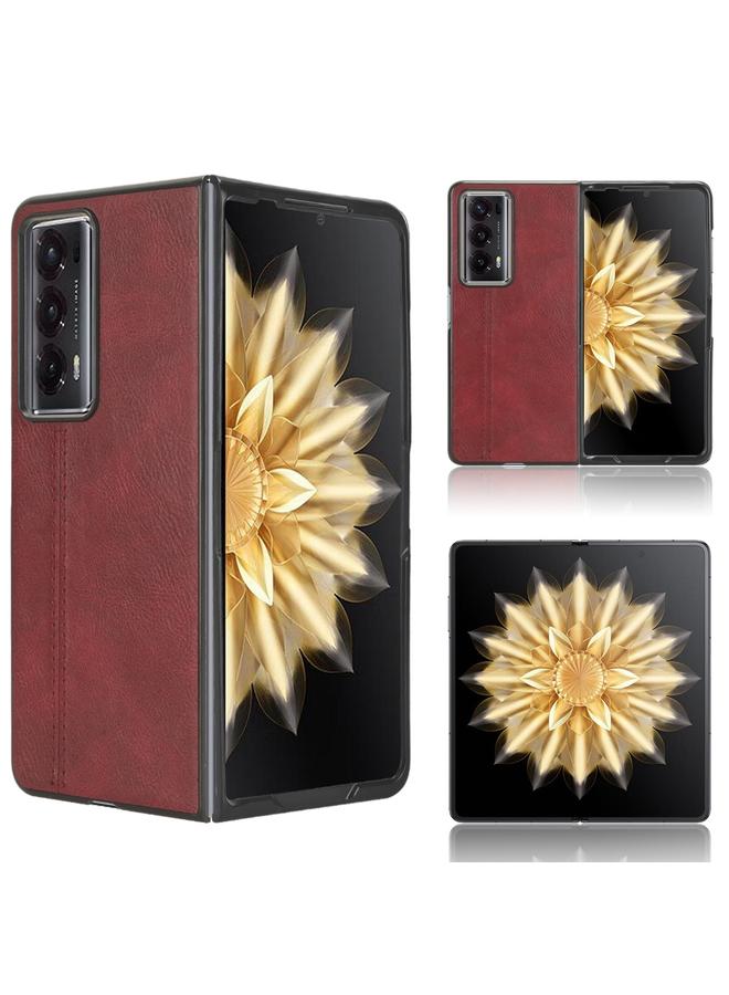 اس-توب جراب هاتف لهاتف Honor Magic V2 بغطاء خلفي بخياطة بنمط بقرة - Image 1