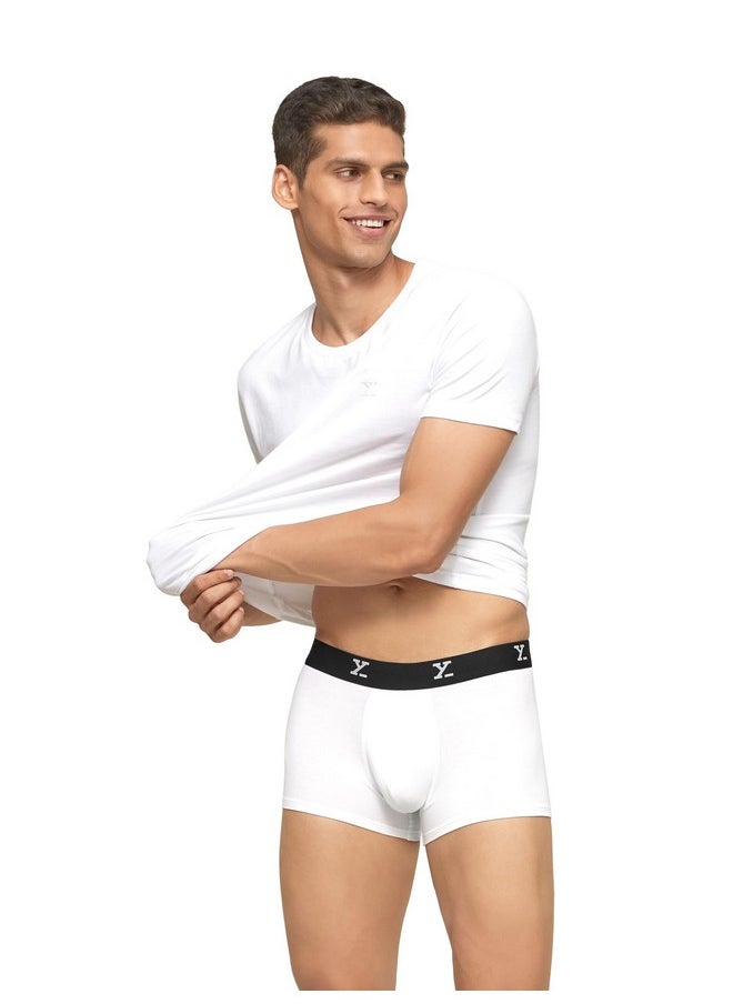 XYXX XYXX Men's Modal Trunks (Pack of 1) (XYTRNK_R2_1_White_L)  - Image 3