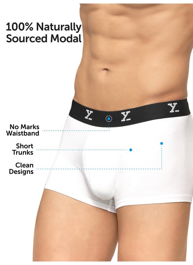 XYXX XYXX Men's Modal Trunks (Pack of 1) (XYTRNK_R2_1_White_L)  - Image 5
