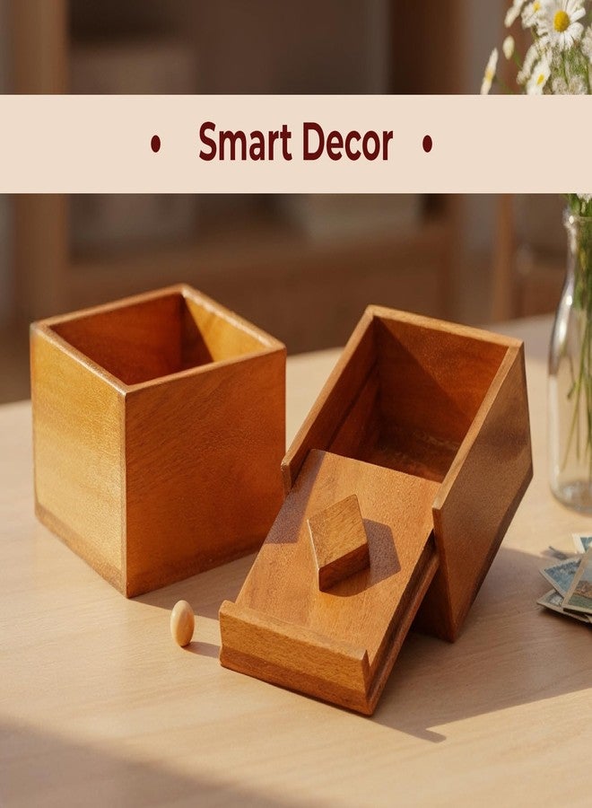 BSIRI Treasure Secret Box- Brain Teaser Wooden Puzzle Boxes with Hidden Compartments. Ideal Mystery Jewelry, 3D Puzzle Lock Box, Gift Card, and Money Puzzle Box - Image 5