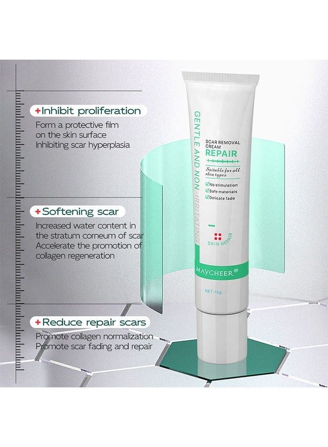 مايتشير كريم إزالة الندبات ، للبشرة ، كريم لتخفيف الندبات ، لعلاج الندبات الجراحية على الوجه يعالج مزيل الندبات القديمة والجديدة يقلل من ظهور الندبات من 15 جرام - Image 4