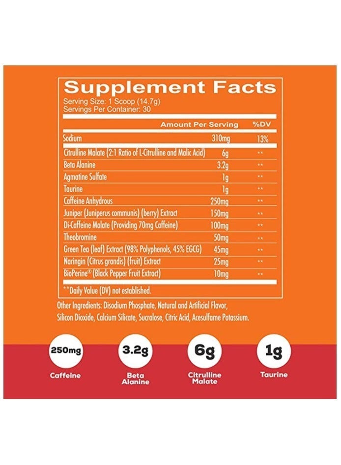 REDCON1 Total War Pre Workout Powder, Watermelon - Beta Alanine + Citrulline Malate Vegan & Keto Friendly- 30 Servings - Image 3