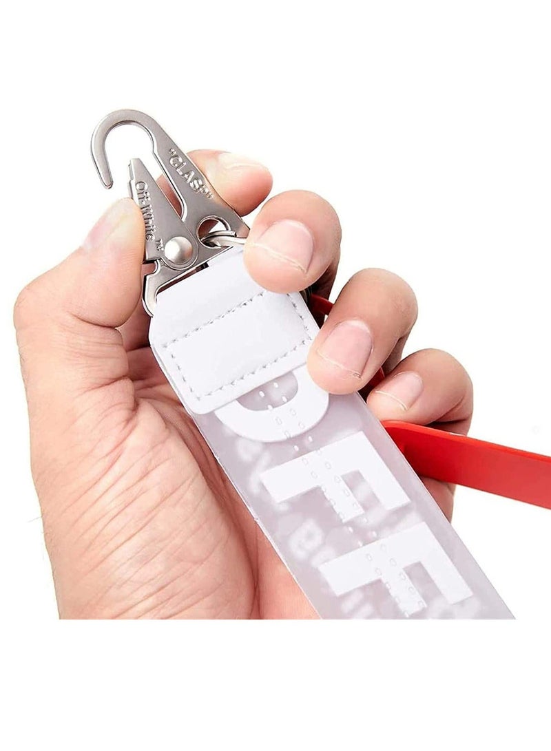 Lanyard Keychain, Unisex Cool Wrist Lanyard, Key Chain Can Hang Key, Wallet, Jeans Decoration, Badge Fashion Lanyard Keychain, Exquisite Wrist Lanyard Personalized Rubber Keychain White  - Image 4