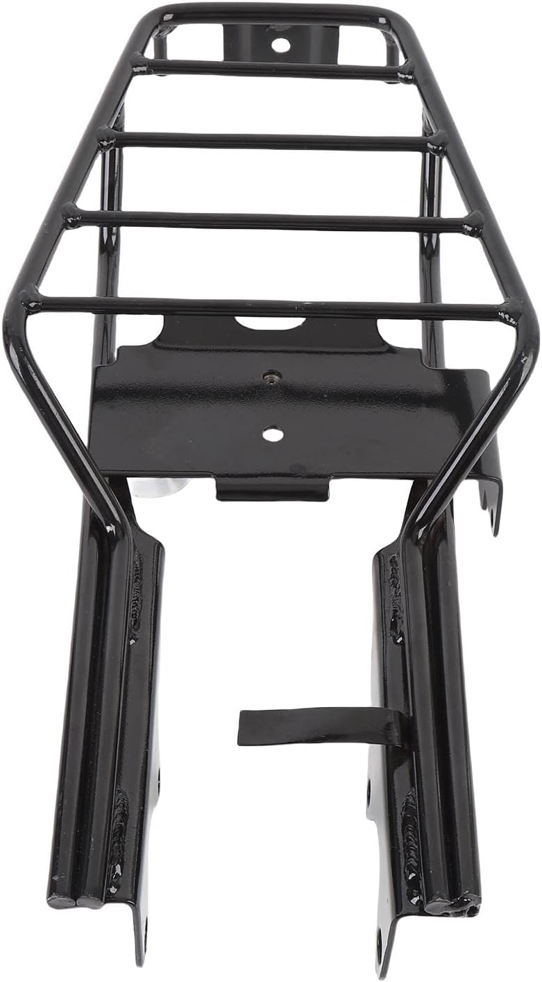 Rear Luggage Rack, Seamless Welded Iron Rack, Chrome Plating with Abrasion Proof & Bungee Cord Support, Ideal for Monkey Z50 Z50J Z50A (Black) - Image 1